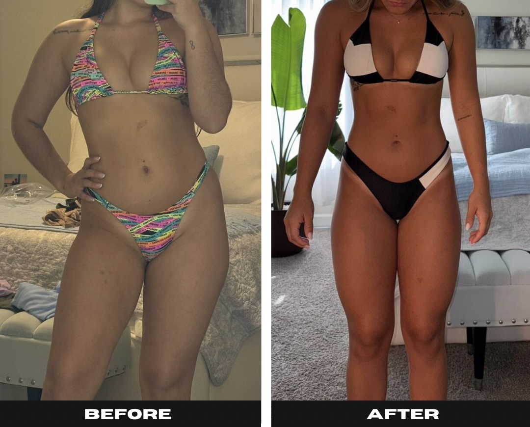 Antes e depois de aluna do método Brunno Alves